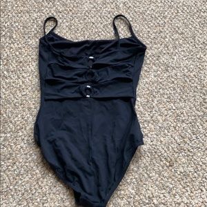 Adult black fancy back leotard Bloch